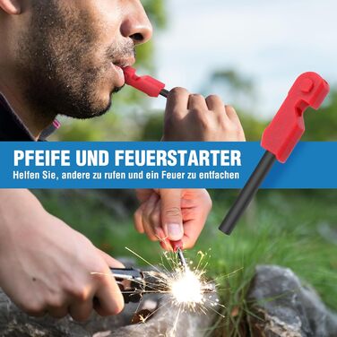 FLISSA 19-in-1 Multifunction Pliers - Survival Multitool with Glass Breaker & Fire Starter - Camping, Repair & Emergency Tool with Carrying Case