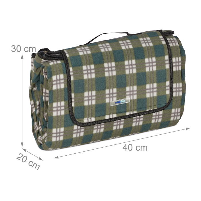 Relaxdays XXL Picnic Blanket 200x300 cm Checked