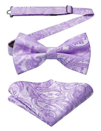 Метелик HISDERN для чоловіків, однотонний, регульований, для вечірки/весілля (фіолетовий)