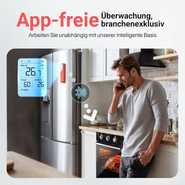 ThermoMaven P2 Розумний термометр для м'яса бездротовий Bluetooth 5.3, 6 сенсорів, Wi-Fi моніторинг, IPX8 водонепроникний, для гриля, духовки, кухні, фритюрниці (1 зонд)