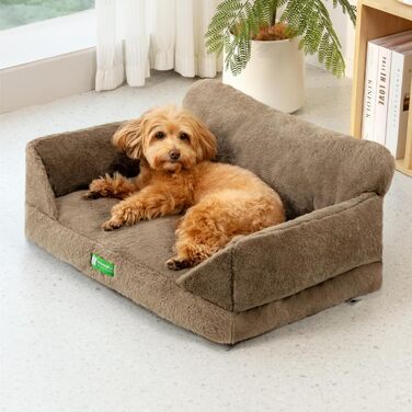 MEWOOFUN Cat Cave Cat Bed for Indoor Cats, Cute Kitten Bed Pet Sofa with Removable, Washable Cover and Anti-Slip Bottom for Small Dogs (White, ) (M, Brown)