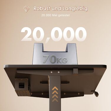Електричний стіл JUMMICO 120x60 см, регульований по висоті, з пам'яттю, антикольозійною функцією, бежевий