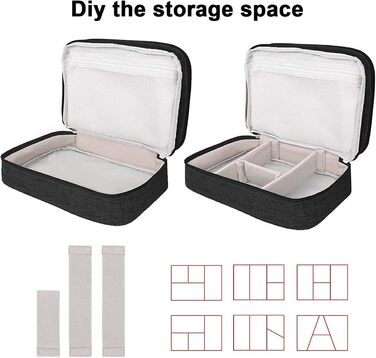 Органайзер для кабелів MOLENCO: водонепроникна сумка-органайзер для подорожей, 3 відділення, чорний