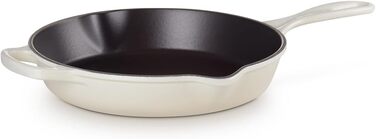 Le Creuset Signature висока сковорода-сервірувальниця з чавуну, універсальна для всіх плит і духовок, 26 см, 2 л, колір Meringue