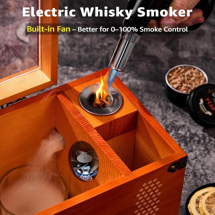 Електричний набір для копчення віскі в ретро стилі