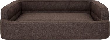 Ліжко для собак та котів, зручне та знімний чохол, коричневе, розмір XXL (117x79 см)