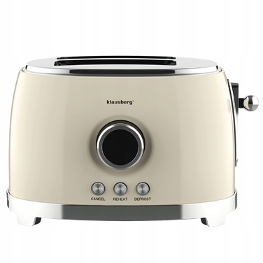 Тостер Klausberg RETRO, бежевий, 850 Вт