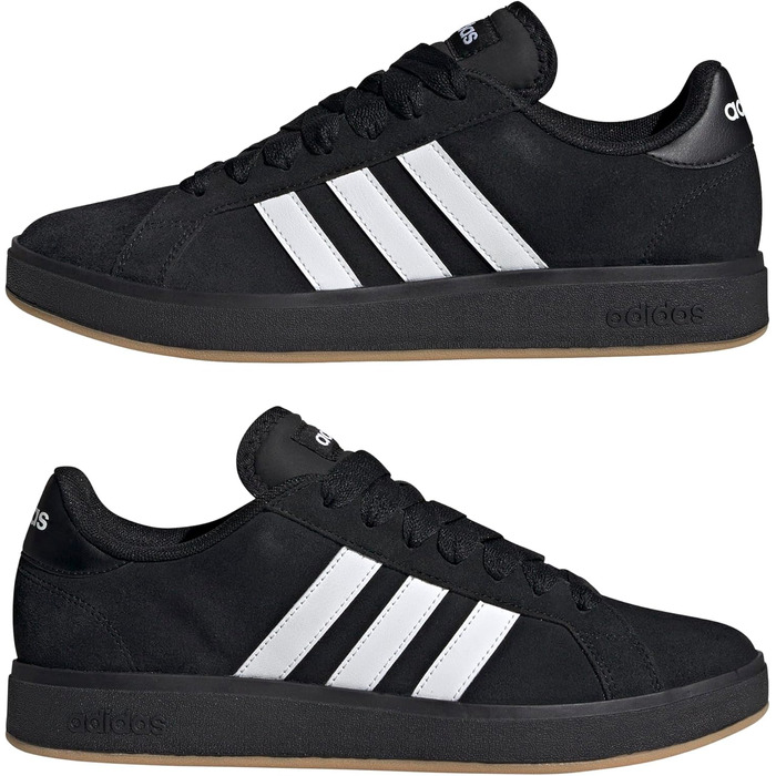 Кросівки Adidas Grand Court Base 00s Wildleder Core Black/Ftwr White/Gum, 43 1/3 EU, JQ6018
