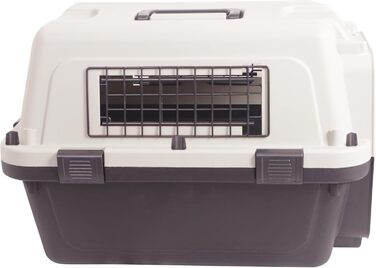 Пластиковий переноска для собак та котів, портативна, для подорожей, без коліс, світло-коричневий