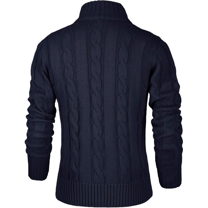 Чоловічий в'язаний кардиган NITAGUT, стильний зимовий, лаконічний, теплий, темно-синій