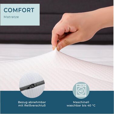 Ортопедичний матрац ESSENCE SLEEP 90x200 см, H3, 14 см, європейський, сертифікований Öko-Tex