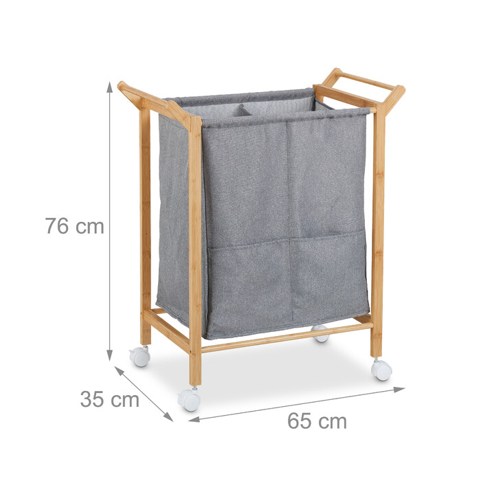 Relaxdays Laundry Basket with Wheels