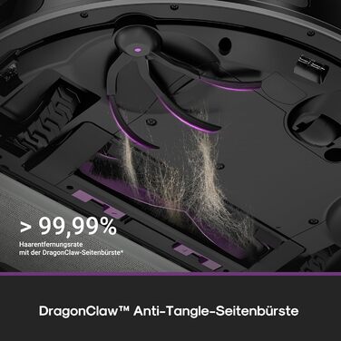 Робот-пилосос Eureka E20 Evo Plus з функцією миття та автопорожненням, 10000 Па, для твердих підлог та килимів, білий (чорний)