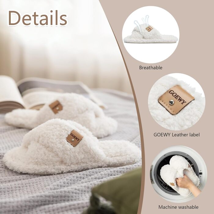 Жіночі домашні тапочки з меморі-піною – зручні домашні капці для спальні, відкриті, з перехресними ремінцями, антиковзаюча підошва для дому та вулиці, стильні тапочки-шльопанці як подарунок для жінок, мами, дружини, білі, 38/39 EU