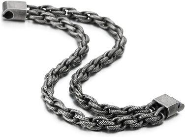 Чоловічий браслет COOLSTEELANDBEYOND з нержавіючої сталі, плетіння, шорстка поверхня