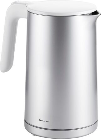 ZWILLING ENFINIGY Kettle with Stainless Steel Scale Filter & Overheat Protection, Cordless, 1850 Watts, 1.5 Liters, Silver