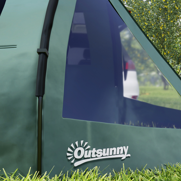 Намет Outsunny Tunnelzelt для 4 осіб, сімейний намет з UV-захистом та вікнами, водостійкість 2000 мм для трекінгу та активного відпочинку на природі, у комплекті з сумкою для перенесення.