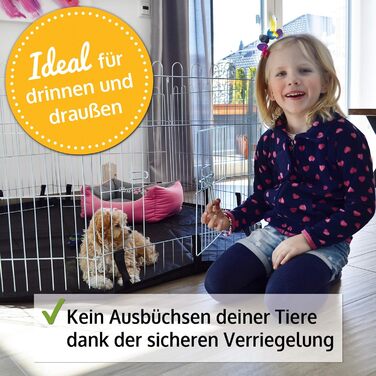 Вольєр Zooprinz Premium XXL для дрібних тварин та собак/цуценят - з сіткою, захистом від землі (2 моделі) - зимовий, 60 см