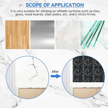 3D панелі стінові ПВХ чорні, декоративні панелі для стін та стелі, геймерські панелі для вітальні та спальні, 2 шт.