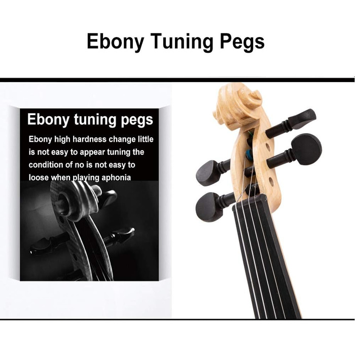 Скрипка Aliyes Markantes для початківців, учнів, дітей та дорослих (4/4, повний розмір) з футляром, струною та додатковими струнами