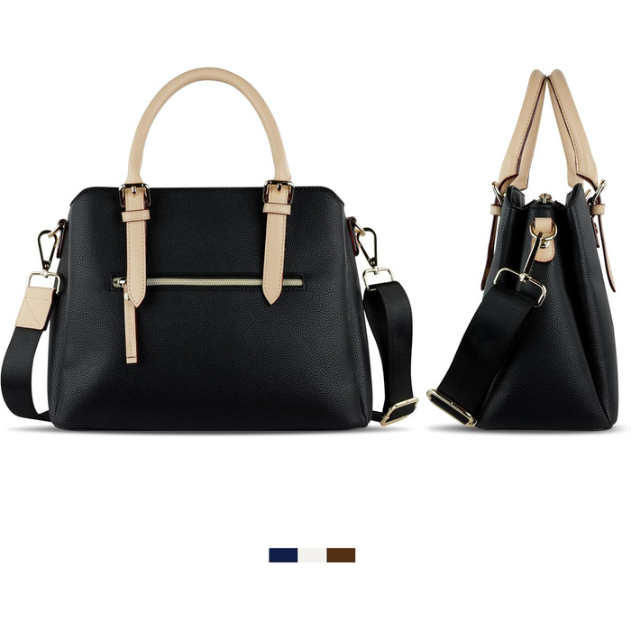 Сумка жіноча Bugatti Ella боулінг середнього розміру зі штучної шкіри, чорна