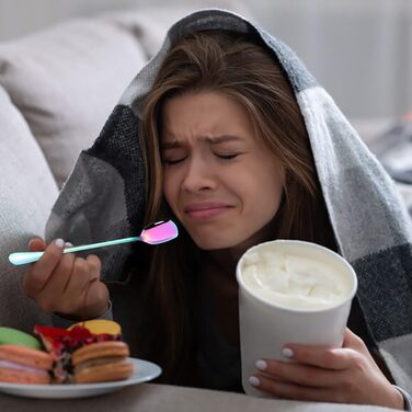 Набір з 6 ложок для лате макіато, довгі ложки для десертів та коктейлів, нержавіюча сталь, 18.7 см