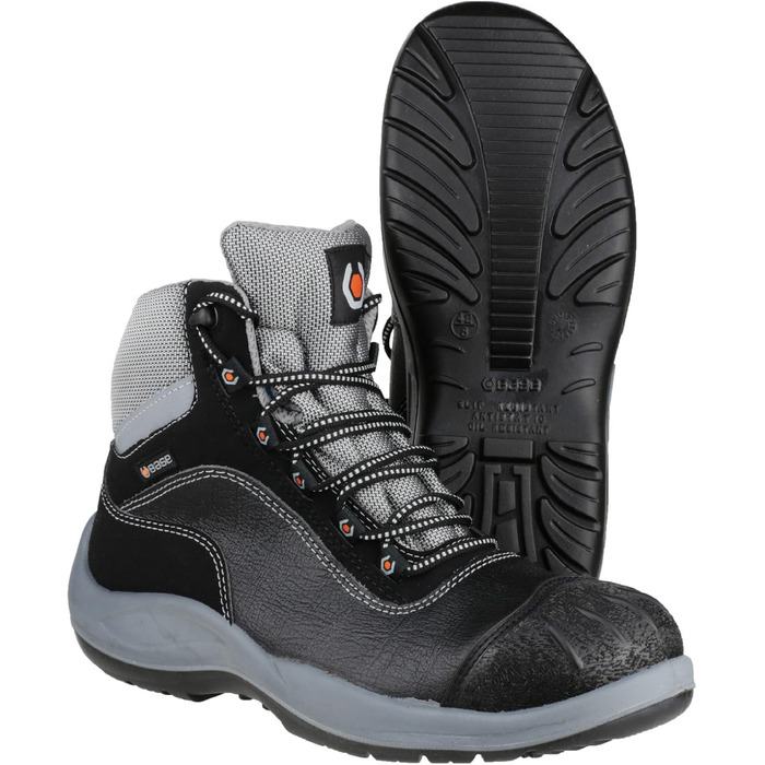 Чоловічі бойові черевики Base B119, 44 EU, чорний/сірий