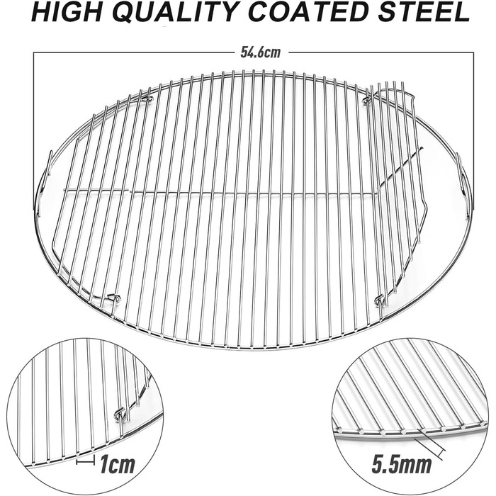 Решітка для гриля Weber 57 см (54.6 см), замінна решітка для грилів на вугіллі Weber One-Touch, Performer, Bar-B-Kettle, аксесуар Weber 7436