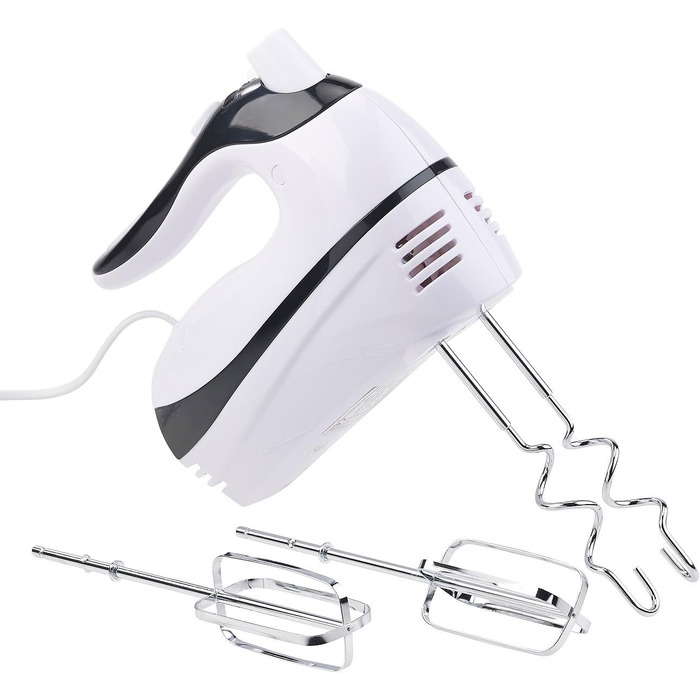 Ручний міксер Rosenstein & Söhne з 5 швидкостями та Turbo, 4 гачки, до 500 Вт (вінчик, міксер, кухонний помічник)