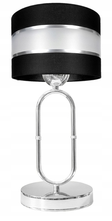 Стильна настільна нічна лампа з рифленим кулястим плафоном, сучасний хром, LED E27