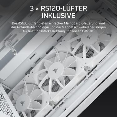 Корпус для ПК Corsair 3200D RS Mid-Tower ATX, білий