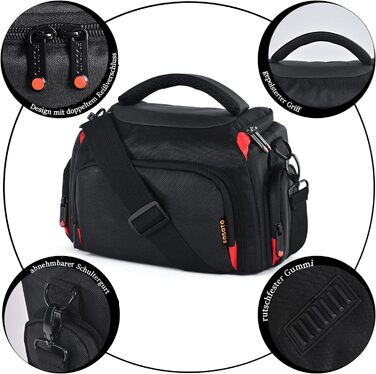 Сумка для камери FOSOTO - велика, універсальна, водонепроникна, сумісна з Nikon, Canon, Sony