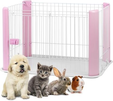 Вольєр для цуценят Iris Ohyama CLS-960 Rosa, 60 см, рожевий. Ідеально для собак та котів, для дому та вулиці