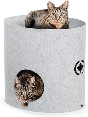 Кігтеточка-кіт-ліжко Owen XL - велика, сіра, 50 см | CanadianCat