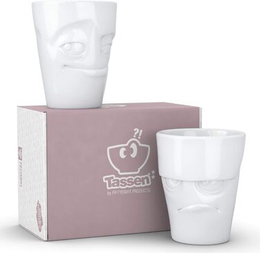 Fiftyeight TV Mug Set, 2-Piece Set, Mischievous/Grumpy, Porcelain, White, 350 ml, T012701