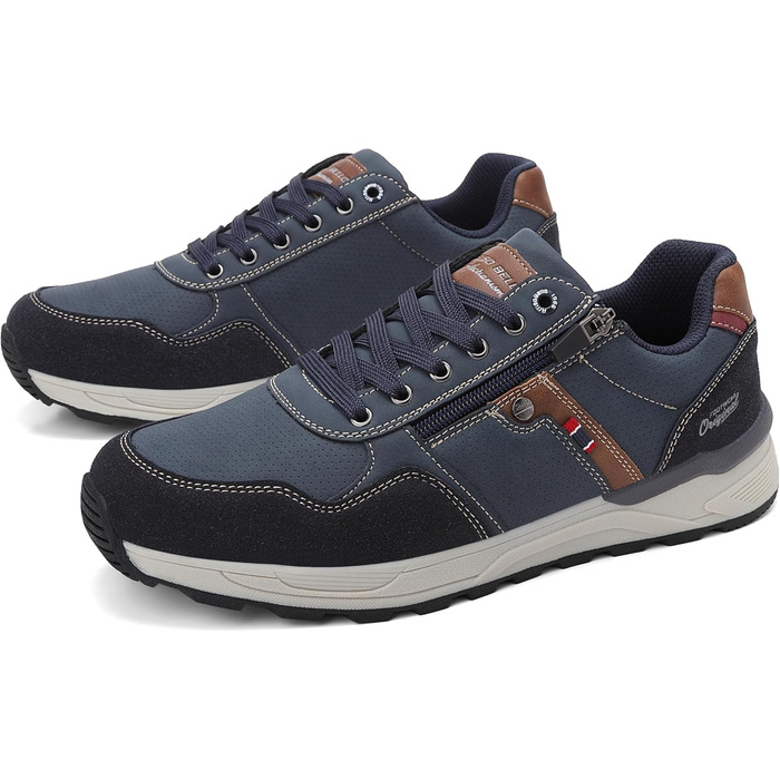 ARRIGO BELLO Кросівки для чоловіків: зручні, легкі, з блискавкою, для активного відпочинку та прогулянок. Розміри 41-46 (синій, 45 EU).