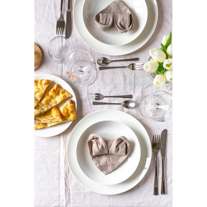 MÄSER Belmira: 12-Piece Porzellan Tableware Set for 6 - Elegant White Dinnerware