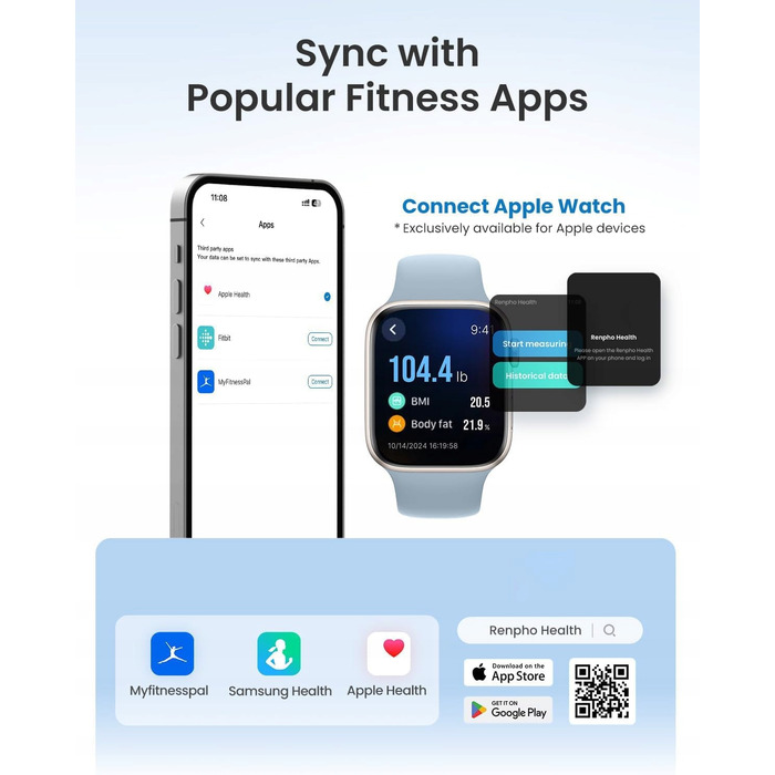 Розумні ваги для контролю ваги RENPHO ELIS 2X L R-MSB01