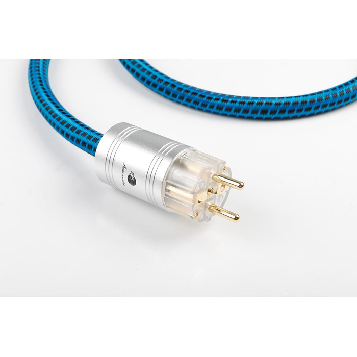 HiFi мережевий кабель Boaacoustic BB-007, аудіофільний High-End кабель живлення Schuko (вилка-розетка) для підсилювача, DVD, декодера та сабвуфера, 1м