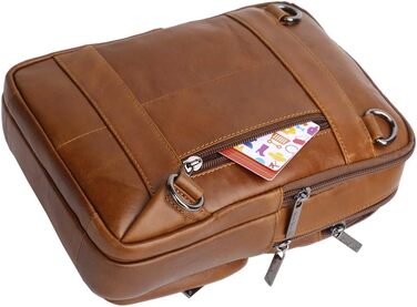 Шкіряна сумка-месенджер через плече Crossbody для чоловіків та жінок, чорна