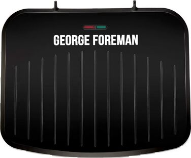 George Foreman 25800 Grill with Grill Plate, Cooktop & Toaster - Fast Heating & Easy Cleaning, Black