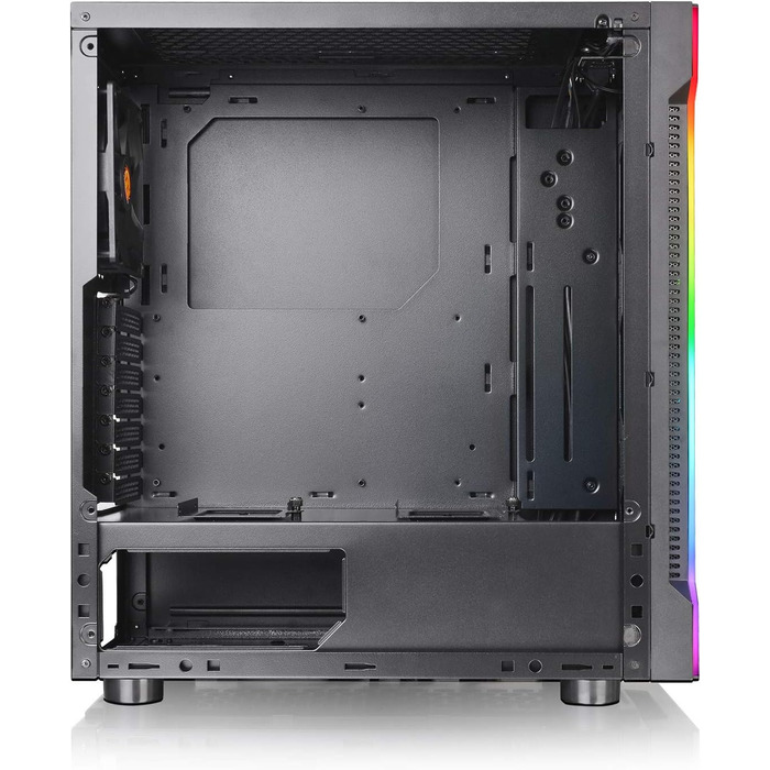 Корпус для ПК Thermaltake H200 TG RGB ATX з RGB підсвічуванням, скляна бічна панель, чорний | 120мм вентилятор в комплекті
