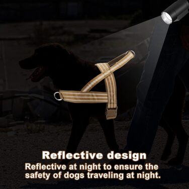Шлейка для собак, анти-тяга, світловідбиваюча, для середніх та великих собак, регульована, м'яка, дихаюча, для прогулянок та бігу (L) Стиль1-L