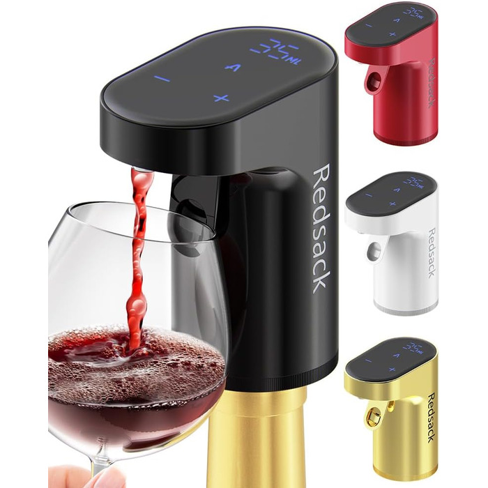 Electric Wine Decanter, Aerator, Dispenser, Pourer, Whisky Liqueur Pump, Funny, Unique, Birthday Gift, Men, Women, Mom, Dad, Boss, Brother, Husband (Black)