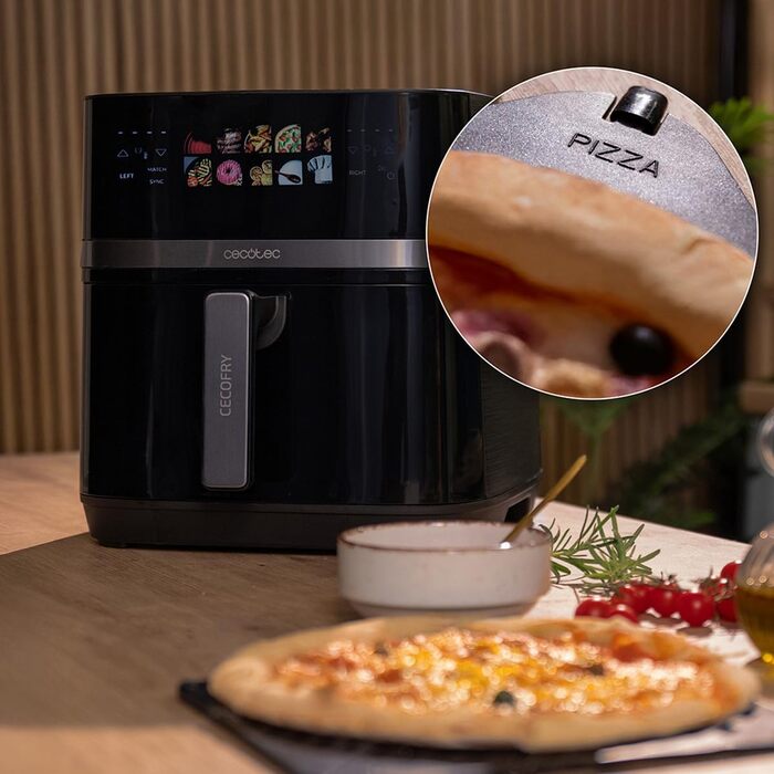Аерофритюрниця Cecotec Cecofry&Grill Duoheat 10000 з грилем, 2800 Вт, 10 л, з вікном перегляду, чорна