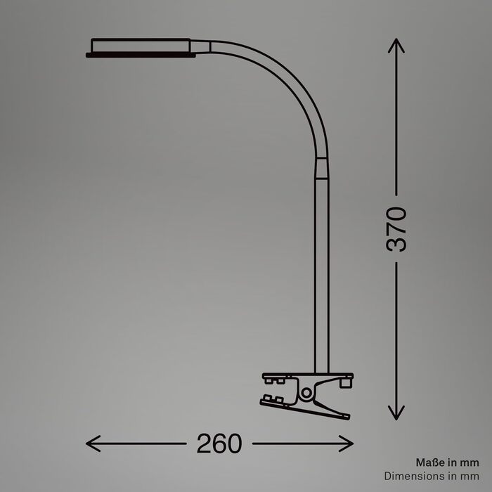 LED лампа BRILONER з сенсорним керуванням, регульована яскравість, поворотна, для дому, офісу, читання, 32,5x13x40 см, чорна