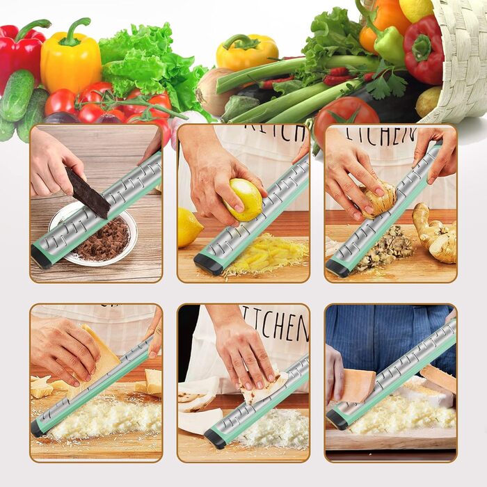 Empava Grater, Cheese Grater, Parmesan Grater, Kitchen Grater, Nutmeg Grater, Kitchen Reamer, Garlic Grater, Stainless Steel Grater, Lemon Grater, Ginger Grater, Nutmeg Grater, Stainless Steel Reamer, Parmesan Slicer - Green