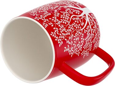 Чашка для чаю Amapodo з кришкою та ситом, 600 мл, порцеляна, велика, XXL, рожева, без пластику