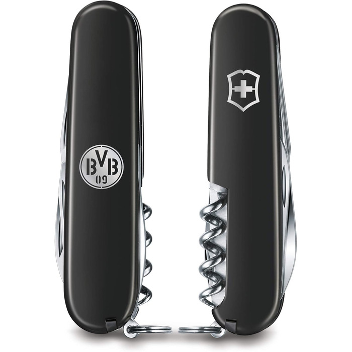 Нож Victorinox Spartan BVB Edition: мультитул, 12 функцій, Swiss Made, чорний/срібний