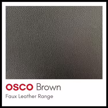 OSCO Tissue Box Cover in Faux Leather, Brown